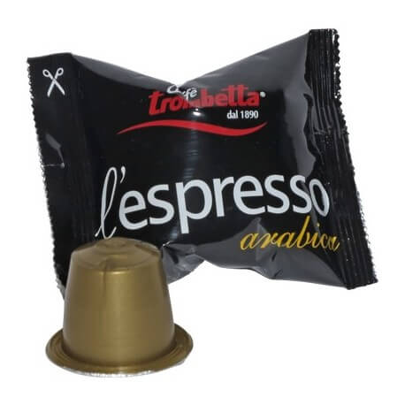 Cialde Compatibili Nespresso caffè Trombetta Arabica 100PZ