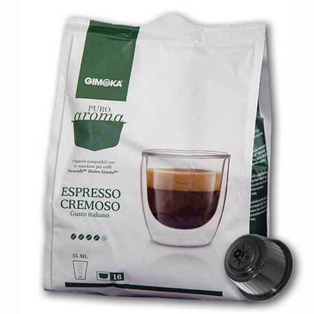 Compatibili Nescafè Dolce Gusto Gimoka Puro Aroma Espresso Cremoso 16 Cialde.