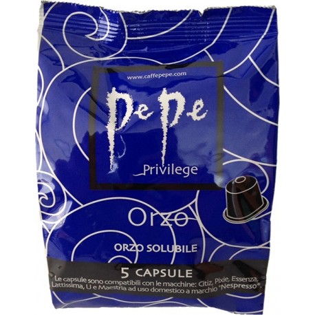 Capsule orzo compatibili Nespresso solubili Pepe 5PZ.