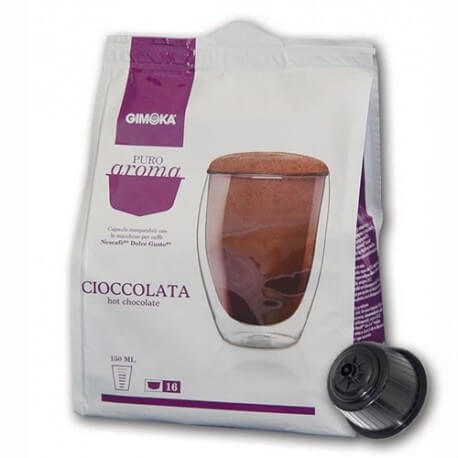 16 Capsule Nescafè Dolce Gusto Compatibili Cioccolata Gimoka